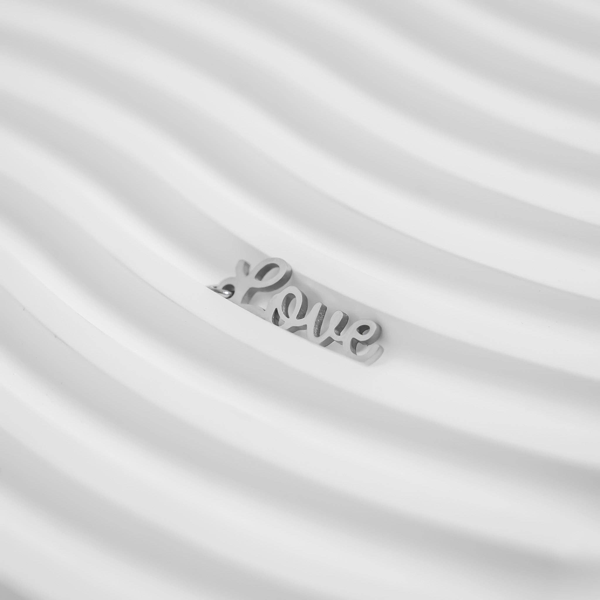 18K Gold PVD Stainless Steel Love Charm: Gold