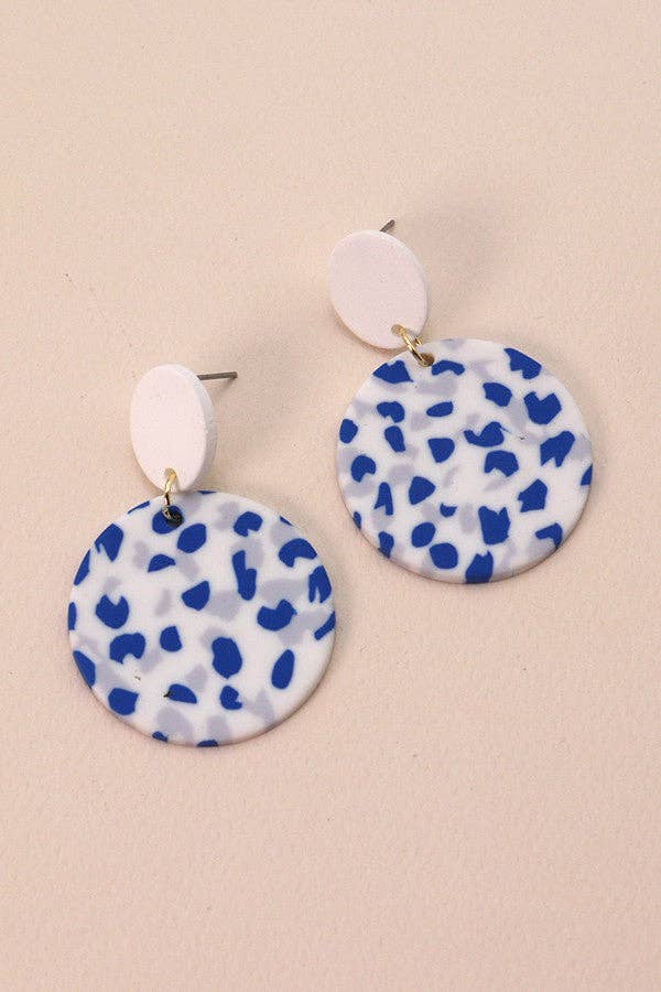 COLORFUL PRINT POLYMER EARRINGS| 40E215: G