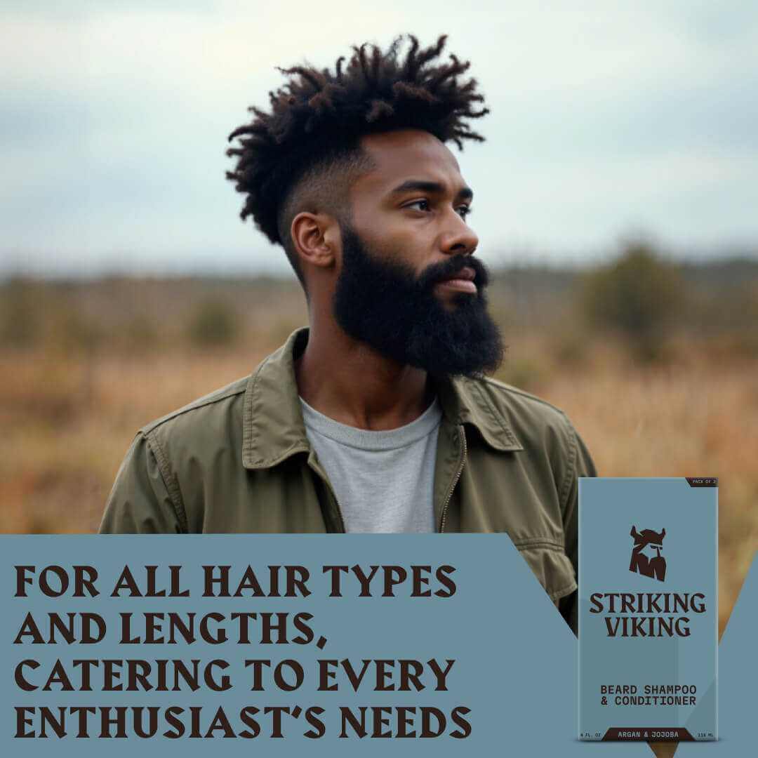 Beard Shampoo Conditioner for Men Argan Jojoba Nourishing Ki
