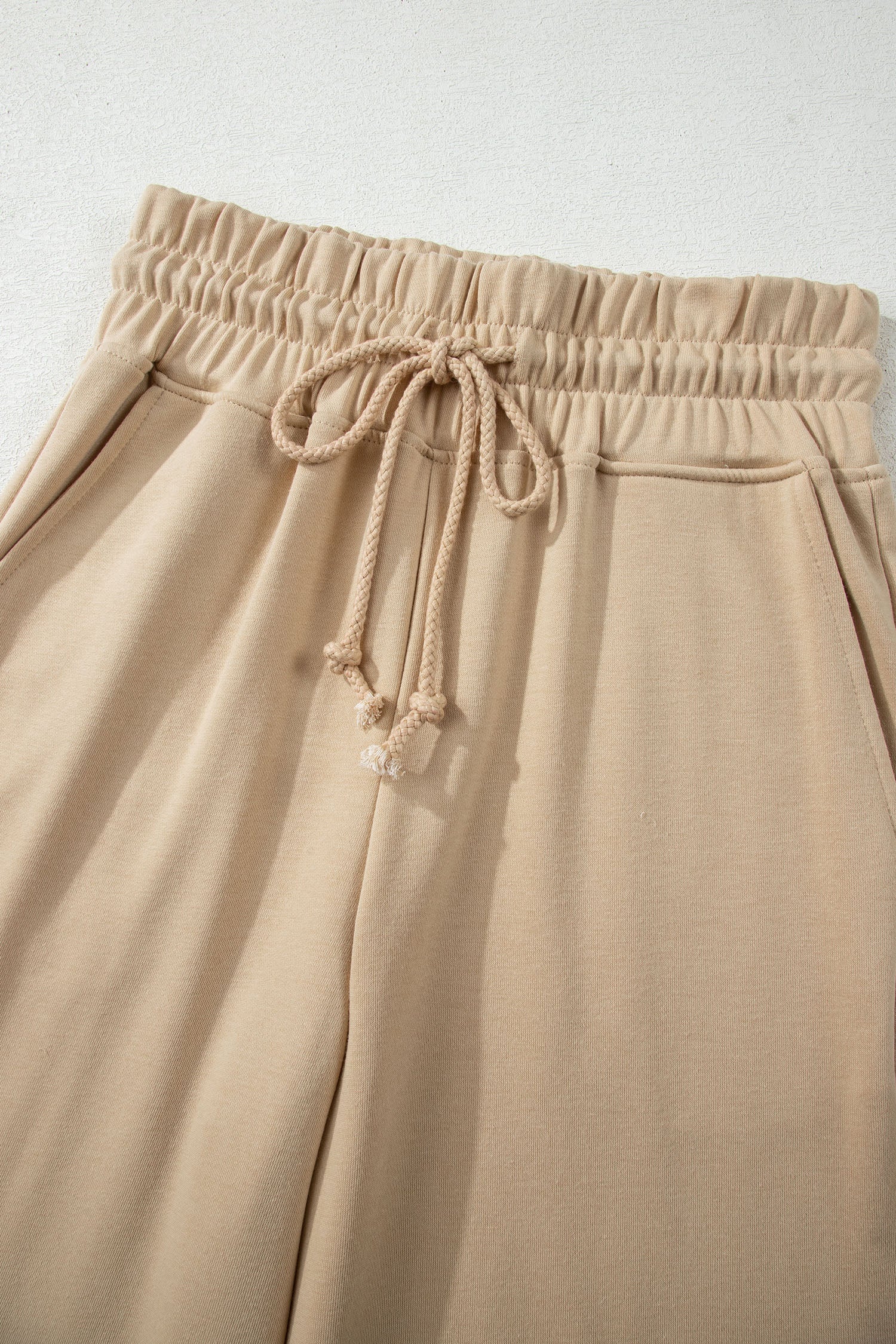 Mist Blue Loose Tee Drawstring Wide Leg Pants 2pcs Outfit