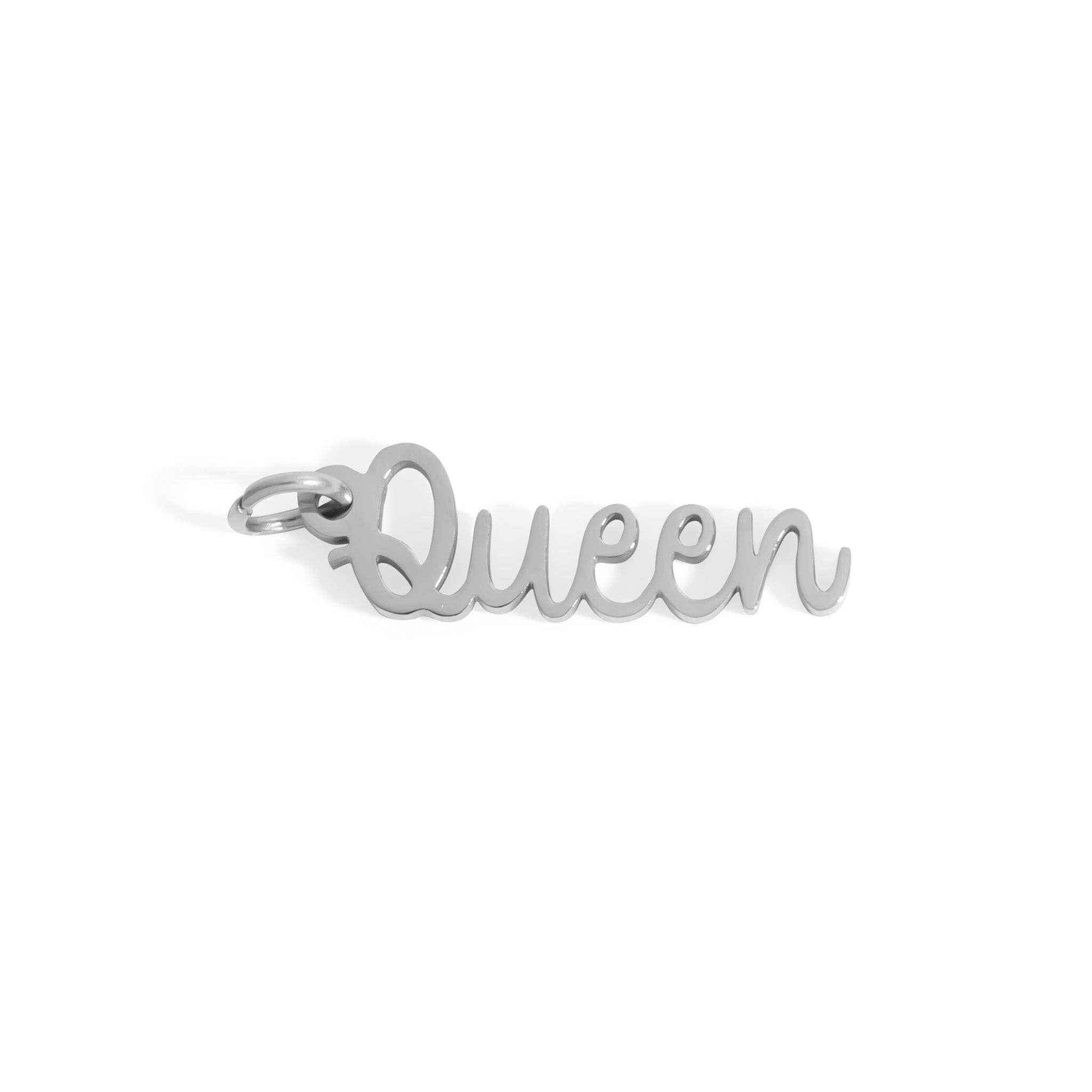 18K Gold PVD Stainless Steel Queen Charm: Gold