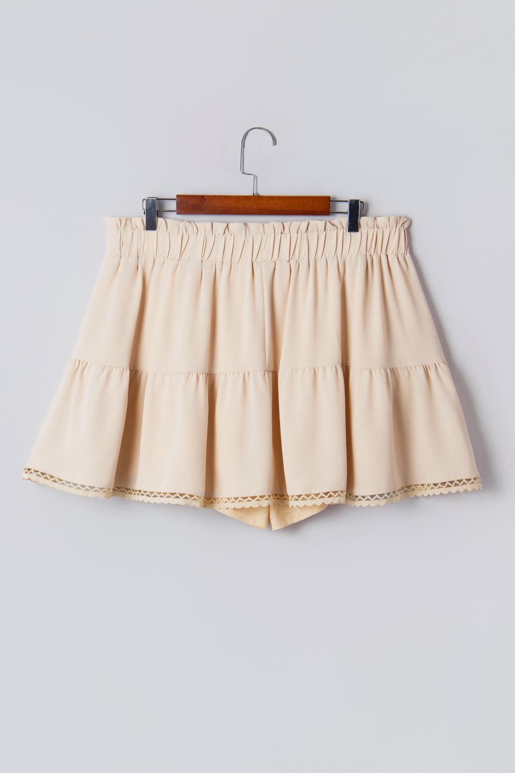 Parchment Plus Size Boho Ruffled Shorts