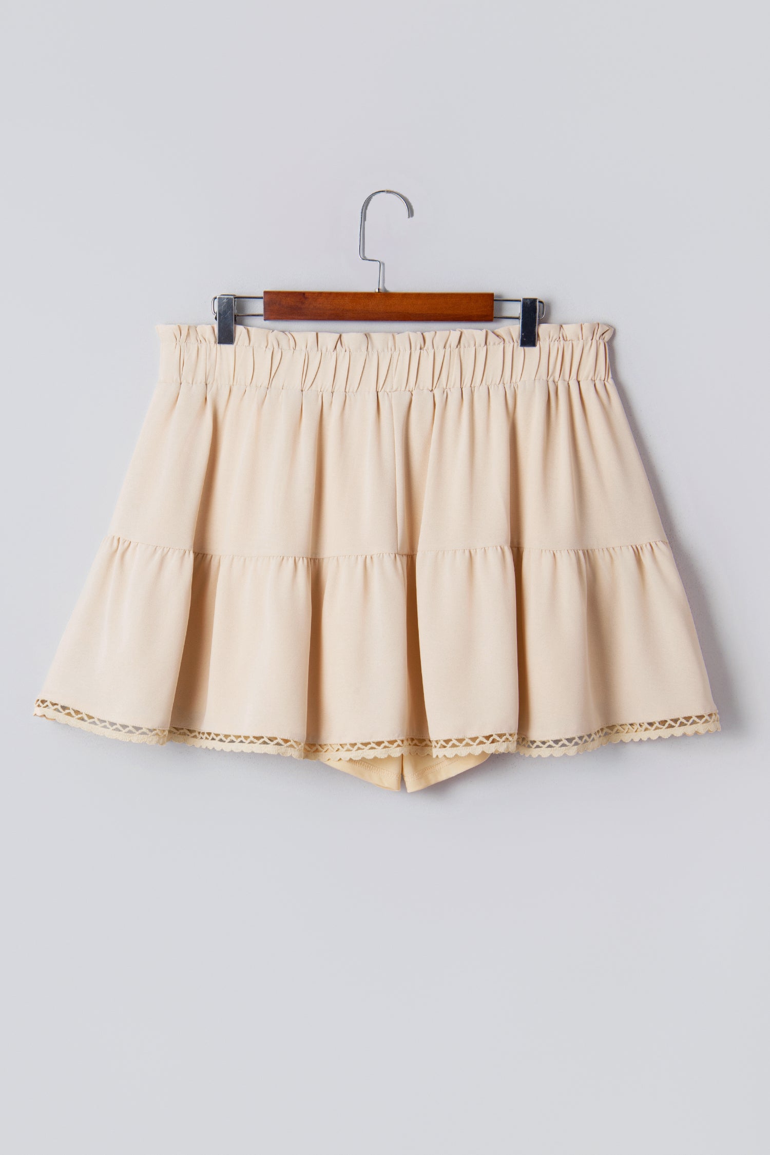 Parchment Plus Size Boho Ruffled Shorts