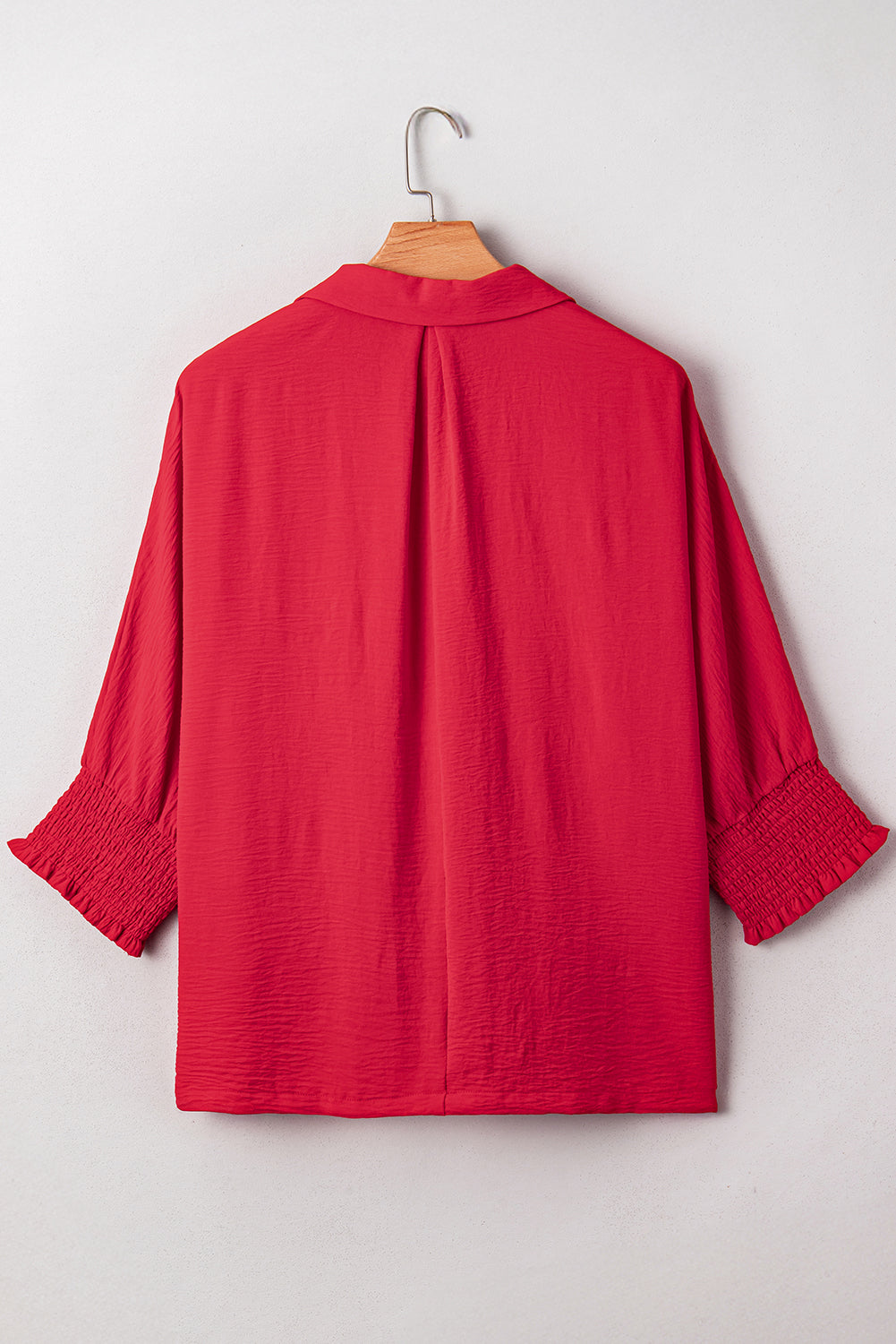 Fiery Red Plus Size Oversized Tunic Blouse