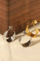 18K STAINLESS STEEL WATERPROOF TARNISH FREE HOOPS | 40E333: GOLD