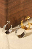 18K STAINLESS STEEL WATERPROOF TARNISH FREE HOOPS | 40E333: GOLD