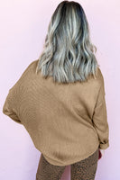 Smoke Gray Merry Colorful Dot Detail Christmas Dolman Sweater