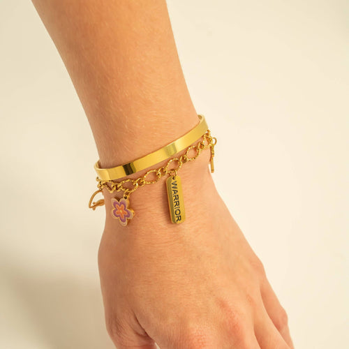 18K Gold PVD Stainless Steel "Warrior" Charm: Gold