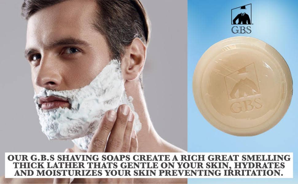 GBS 3 Piece  Mug, brush and Shaving soap Set: Ivory