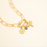 18K Gold PVD Teardrop Birthstone Charm: June
