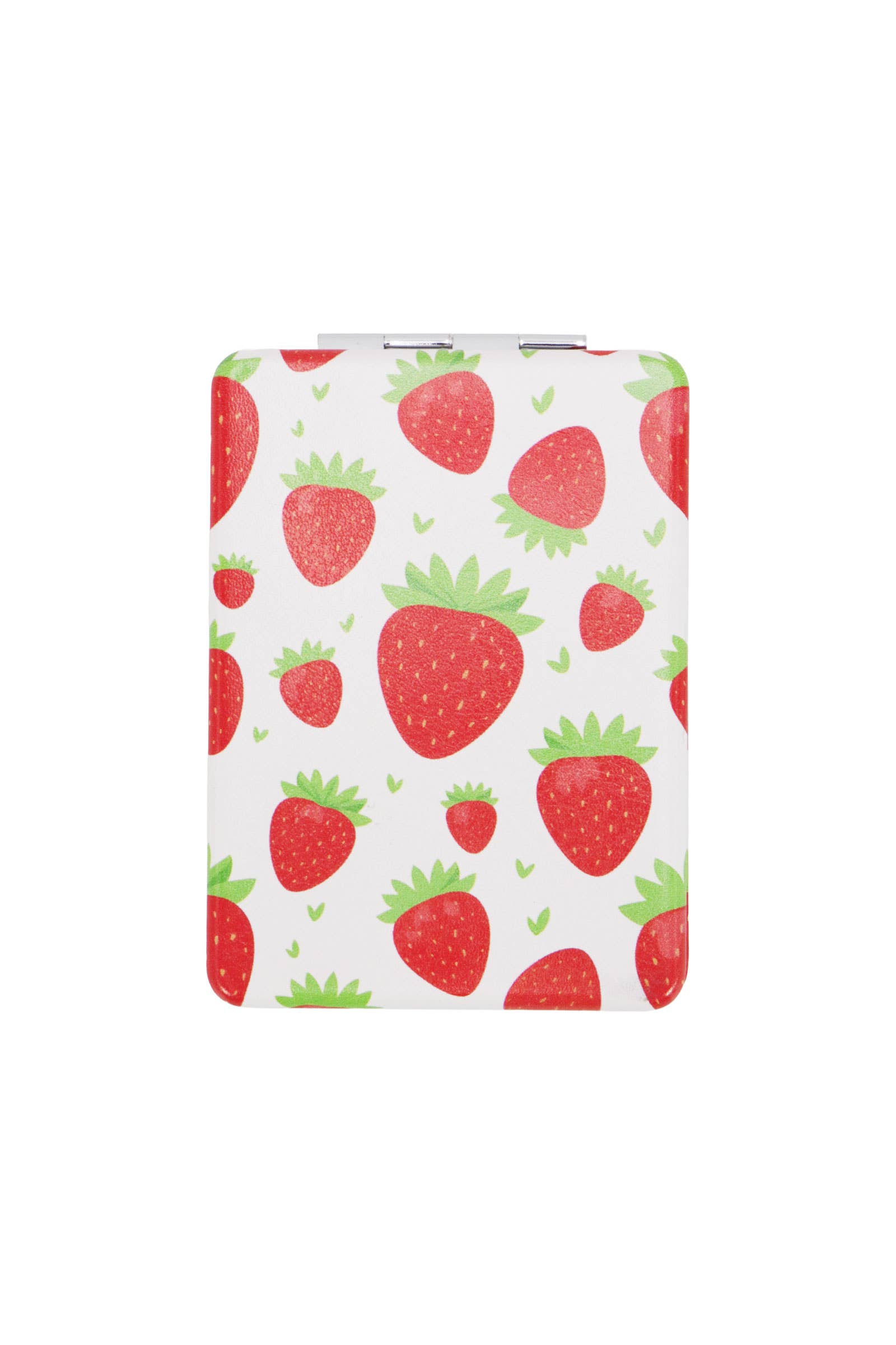 Strawberry All Over Matte Compact Mirror: ASSORTED / ONE SIZE