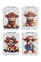 Baby Cow Glitter Rectangular Compact Mirror: Assorted / One Size
