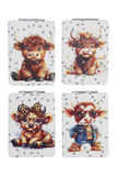 Baby Cow Glitter Rectangular Compact Mirror: Assorted / One Size