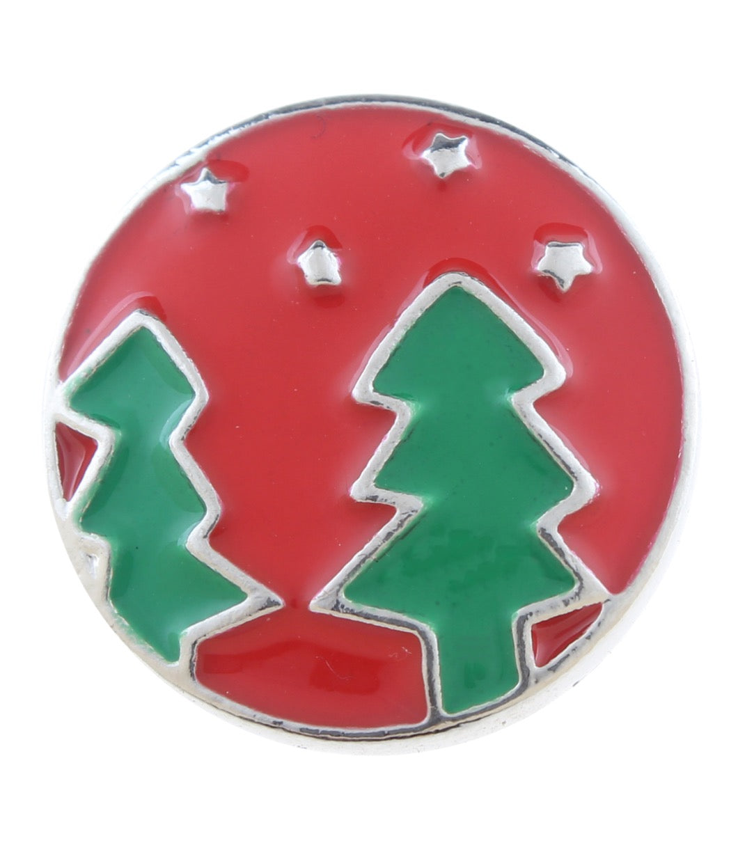 Christmas Tree Ginger Snap Compatible Snap Charm 18mml