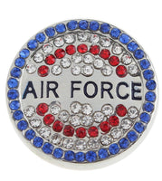 Air Force  Military Ginger Snap Compatible Snap Charm 18mml