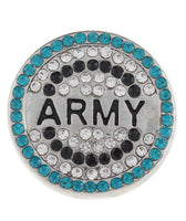 Army Military Ginger Snap Compatible Snap Charm 18mm