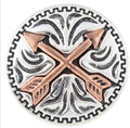Bronze Arrow Cross Ginger Snap Compatible Snap Charm 18mm