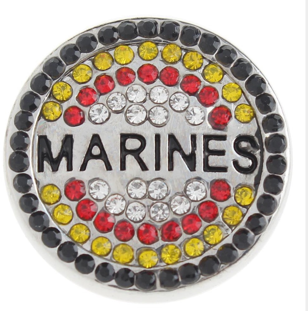 Marine Corps Military Ginger Snap Compatible Snap Charm 18mml
