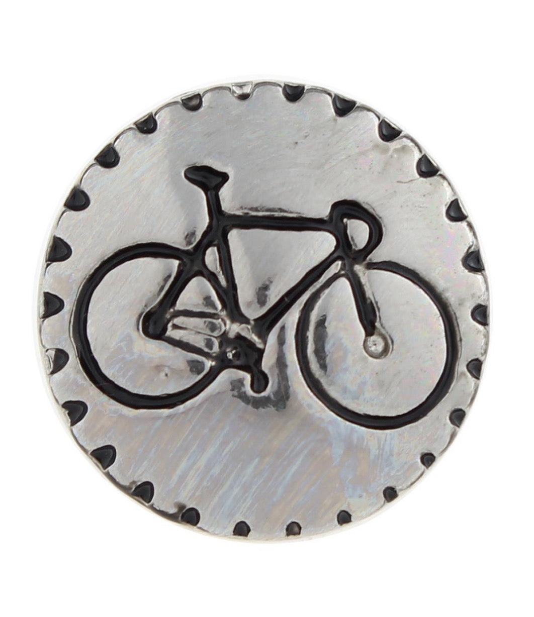 Bicycle Bike Cycle Ginger Snap Compatible Snap Charm 18mm