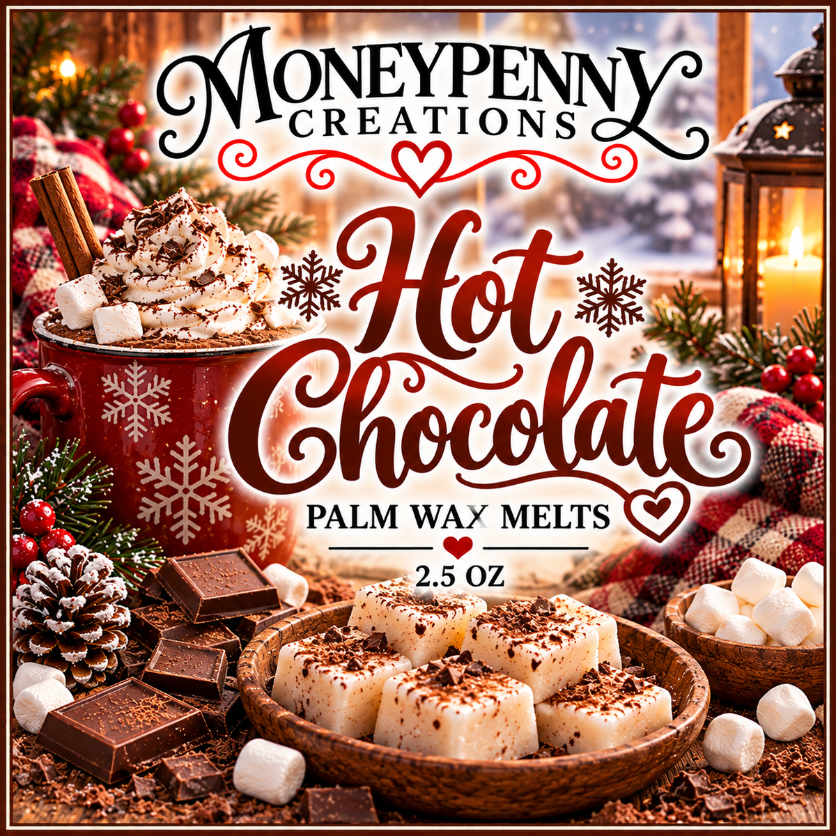 Hot Chocolate Melts Moneypenny Creations Melts, 2.5 oz