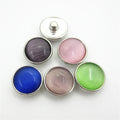 Colored Glass Ginger Snap Compatible Snap Charm 18mm