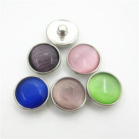 Colored Glass Ginger Snap Compatible Snap Charm 18mm