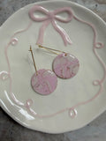 Pink and White Marble (Gold)  Handmade , Medium