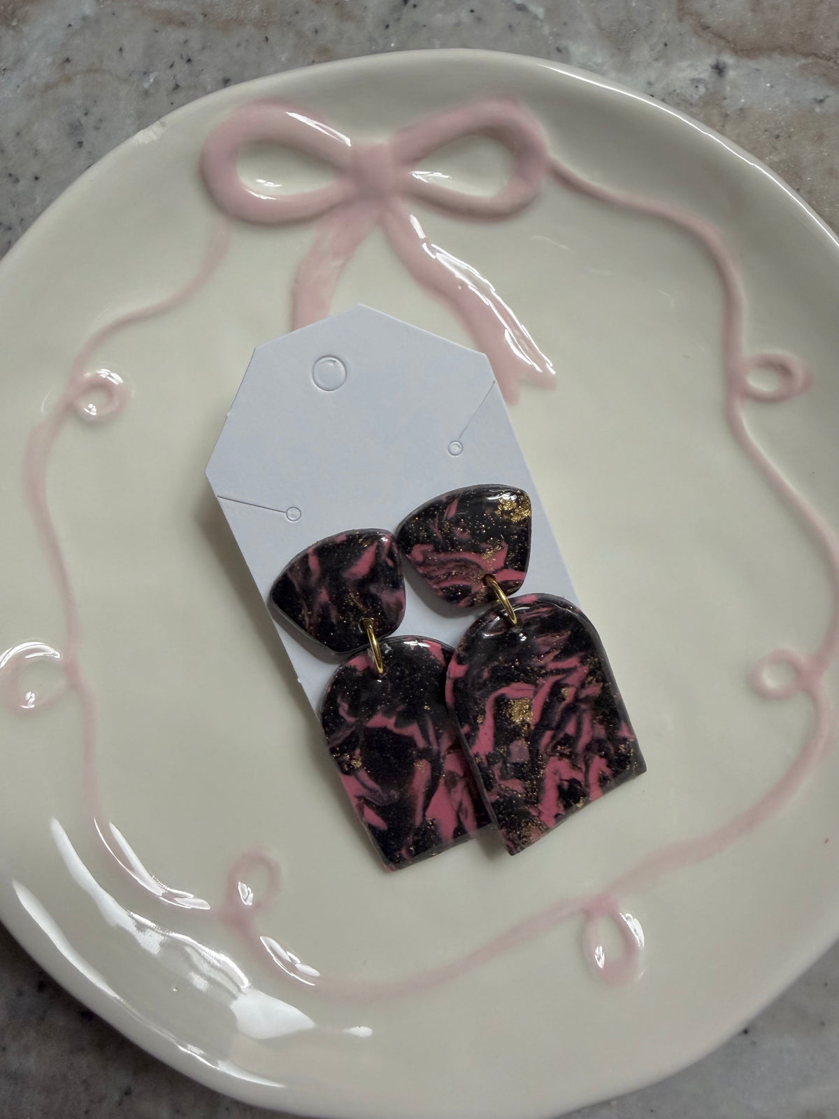 Black and Pink  Handmade , Medium