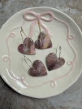 Heart Marble Swirl (Gold) Handmade , Medium