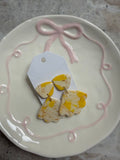 Yellow and White (Gold) Handmade , Medium