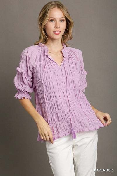 Lavender Ruffle top
