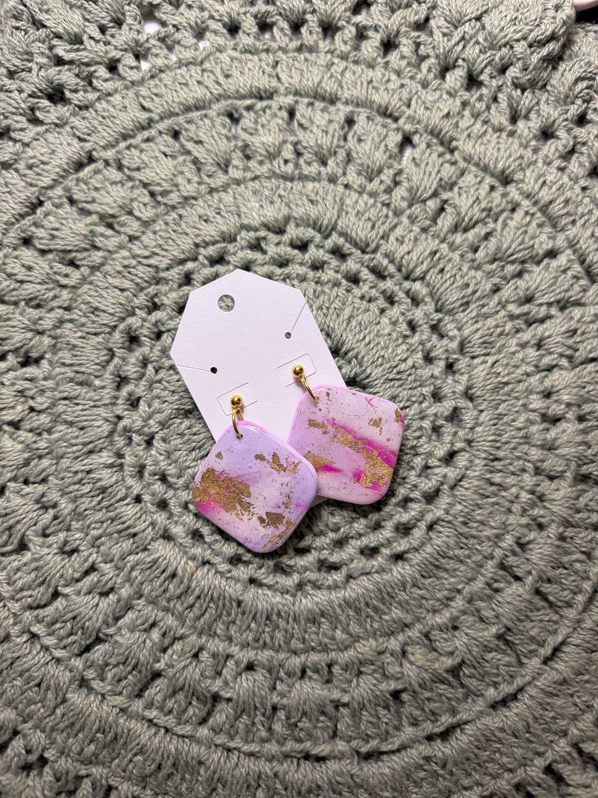 Lavender Marble Dangles