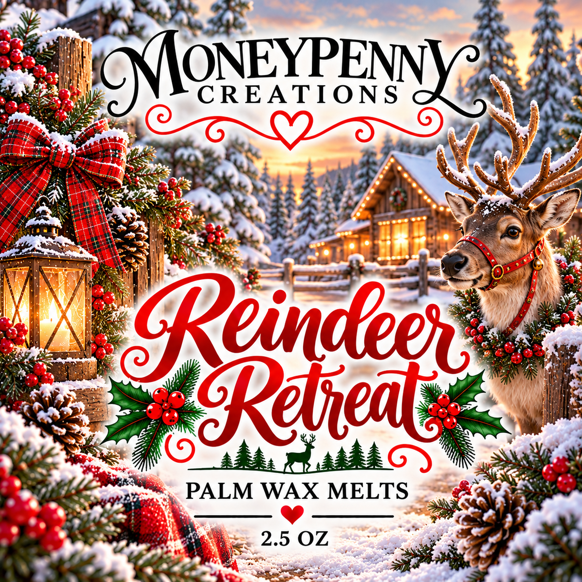 Reindeer Retreat Melts Moneypenny Creations Melts, 2.5 oz