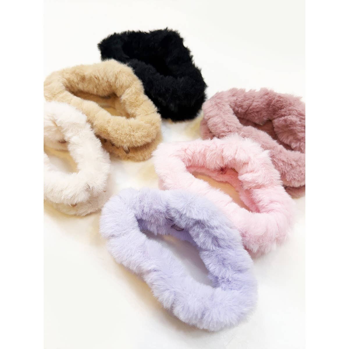 Jumbo Cozy Faux Fur Plush Hair Jaw Clip: MIX COLOR / ONE(12)