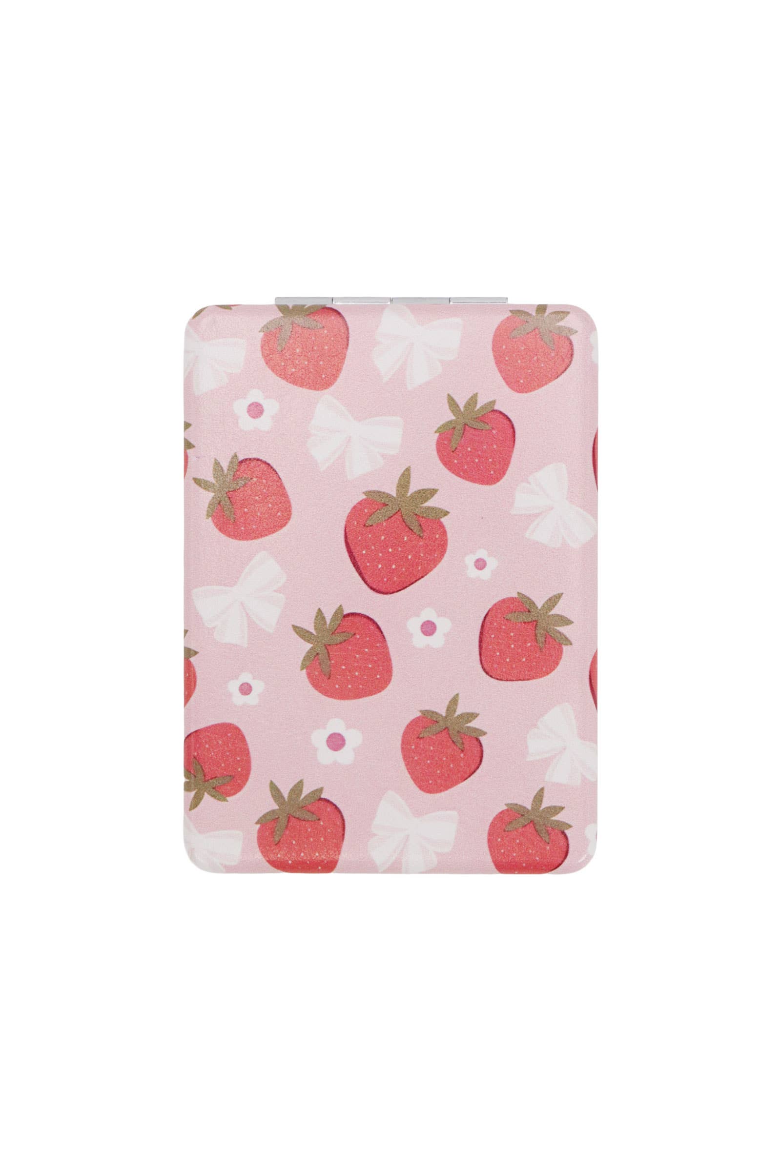Strawberry All Over Matte Compact Mirror: ASSORTED / ONE SIZE