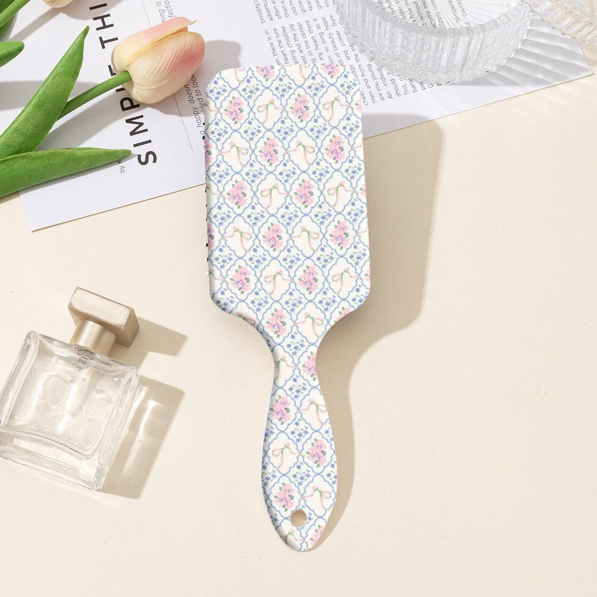 LARGE DETANGLE PADDLE HAIR BRUSH COMB | 40HC100: LEMON