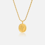 18K STAINLESS STEEL TARNISH FREE ROSE NECKLACE | 40NK9447: Gold