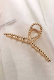 Gold Twist Large Alloy Hair Clip: Gold / Alloy / ONE SIZE