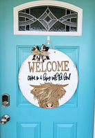 DIY Come in & Hang with the Herd Door Hanger