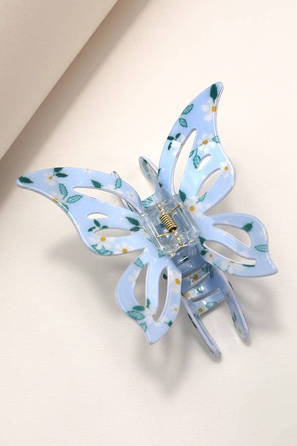 JUMBO CUT OUT BUTTERFLY HAIR CLAW CLIPS | 40H772: Peach