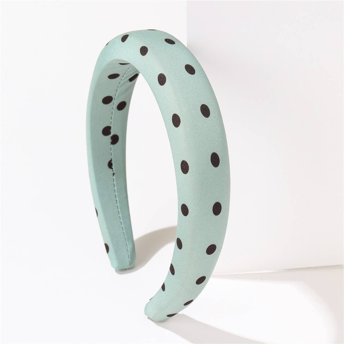 POKA DOT PUFFED SPA HEADBAND HAIR BAND | 40HB189: Green