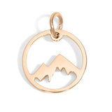 Stainless Steel Mountain Charm: Gold