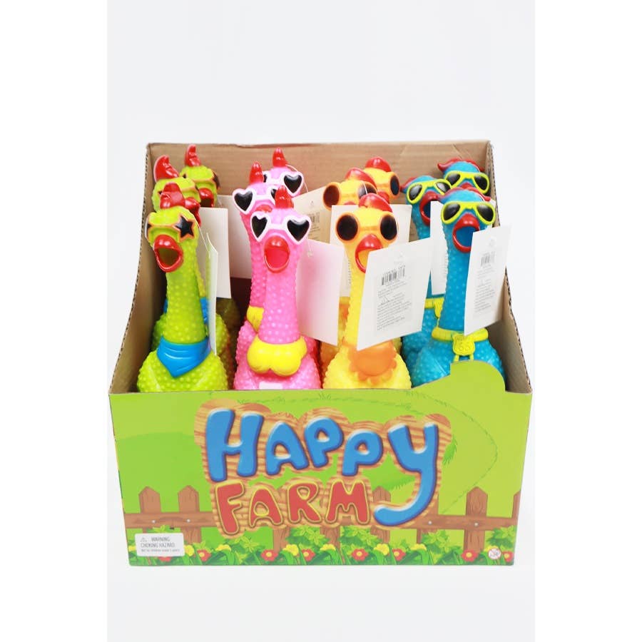 Rubber Chicken Squeaky Toy: MIX COLOR / ONE(12)
