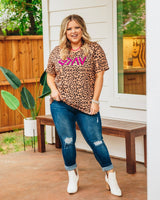 God Is Greater Then The Highs and Lows on Leopard Crew Neck Tee: Leopard / Small