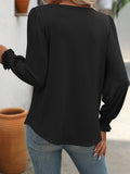 Square Neck Long Sleeve T-Shirt for Women: Pink / 95%polyester+5%spandex / L