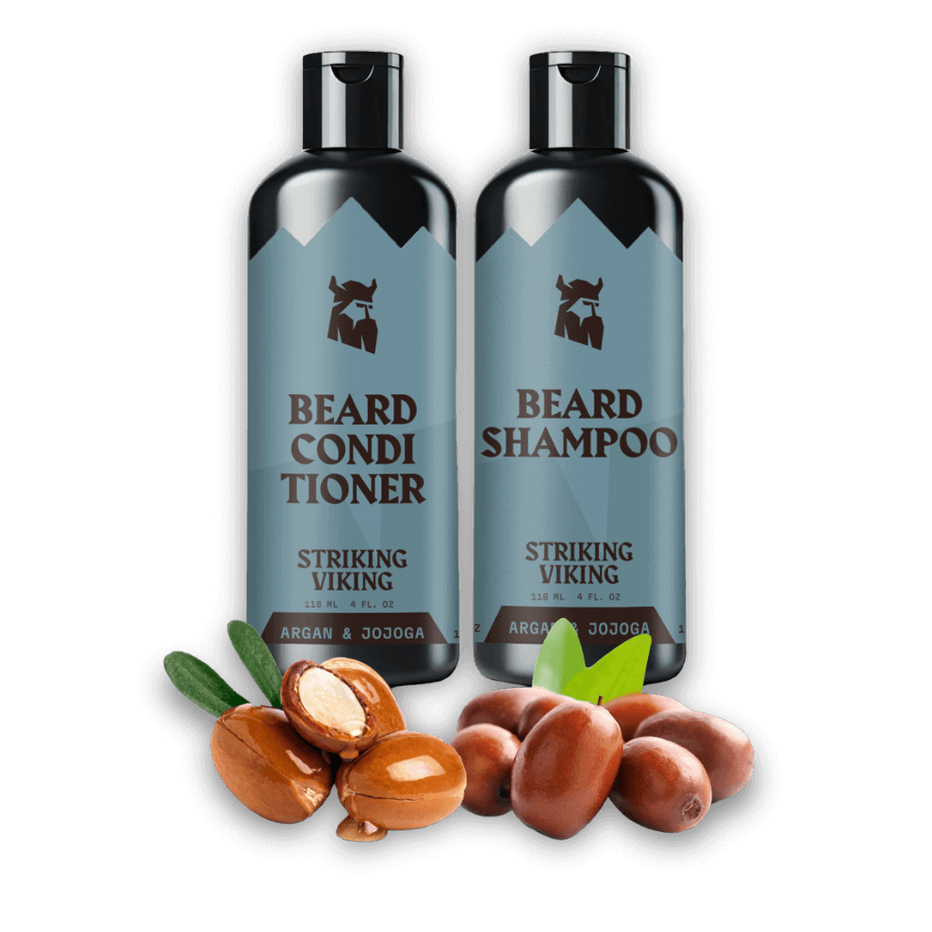 Beard Shampoo Conditioner for Men Argan Jojoba Nourishing Ki