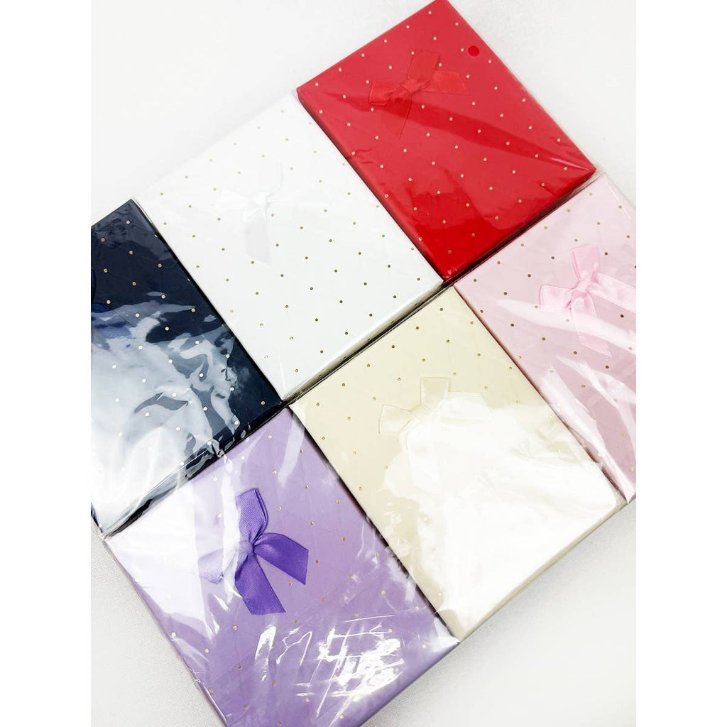 Embossed Design Jewelry Gift Box Set: MIX COLOR / ONE(12)