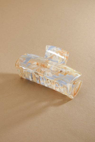 ALL ABOUT TORTOISE MARBLE HAIR CLAW CLIPS | 40H520: PEACH