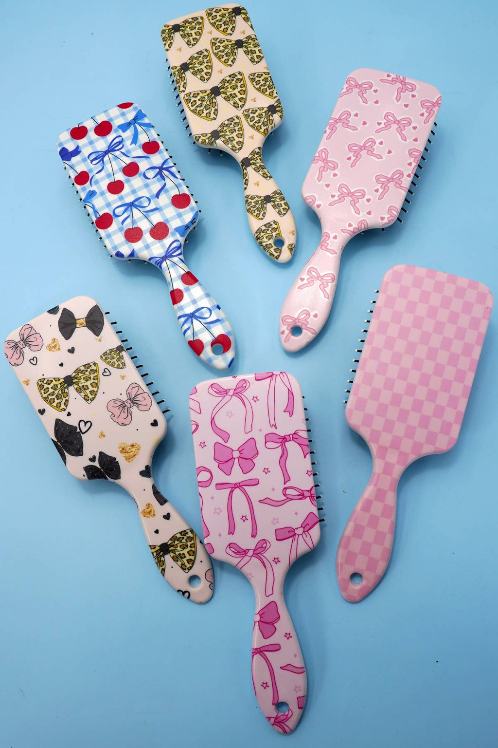 LARGE DETANGLE PADDLE HAIR BRUSH COMB | 40HC100: FLOWER C