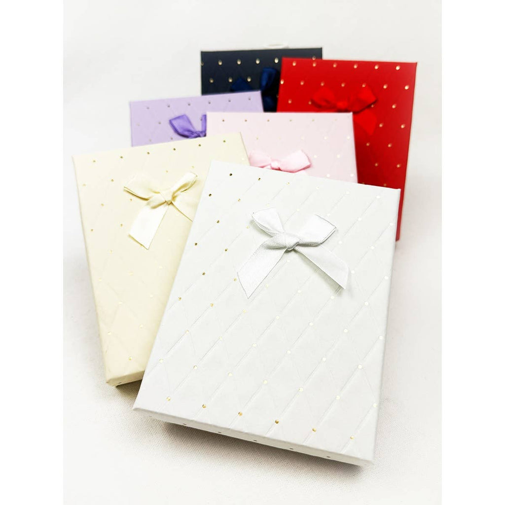 Embossed Design Jewelry Gift Box Set: MIX COLOR / ONE(12)